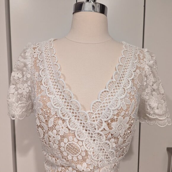 Elegant Lace Crop Top by Lulu's - Picture 6 of 7